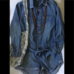 Sz XS-“FREE PEOPLE” ONE-PIECE SHORTS ROMPER-NWOT